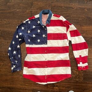 American Flag Button Up